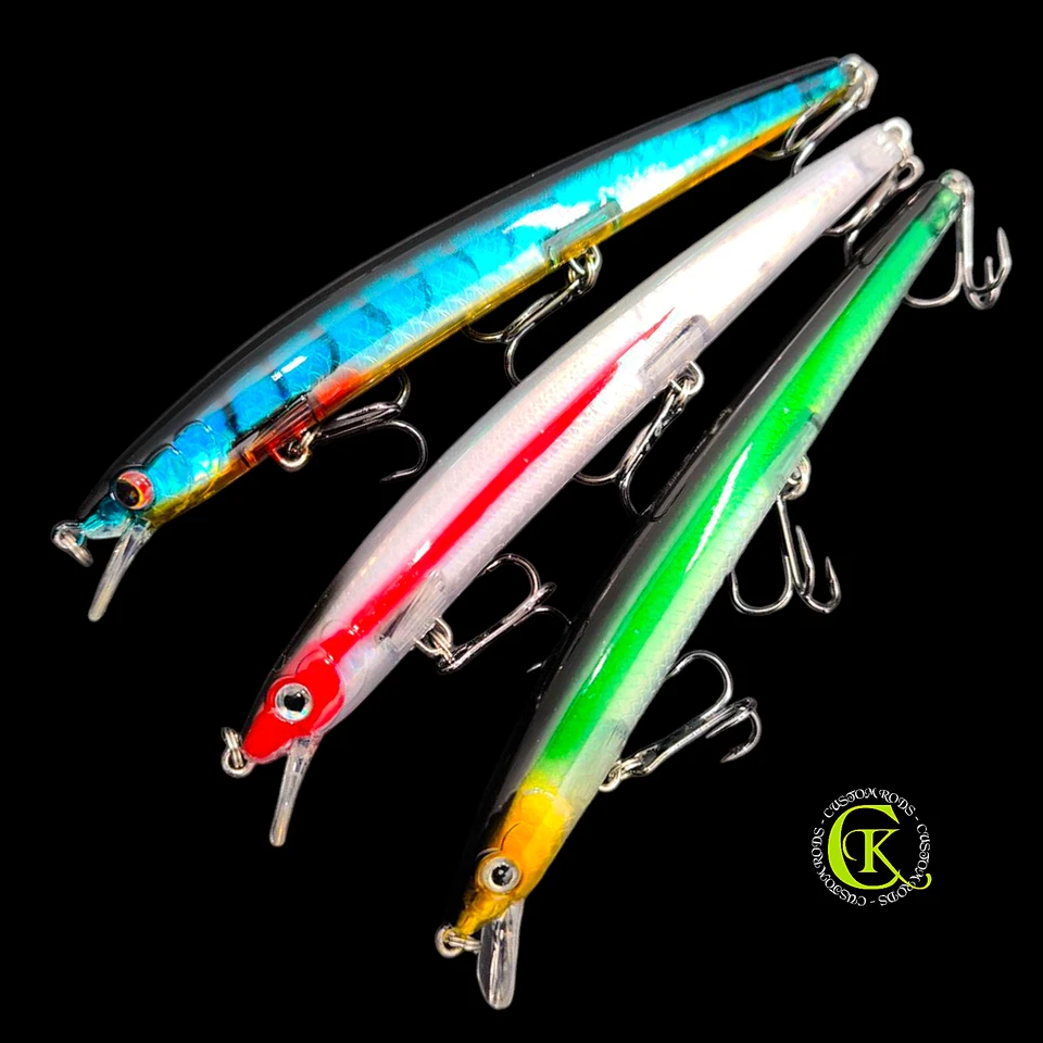 3x13cm Wobbler Zander Bait Shad Crankbait Barsch Max Rap Zander Kunstköder Night - Bild 1 von 1