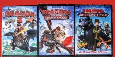 How To Train Your Dragon DVD Lot Movie Gift Of Night Fury Dawn Dragon Racers - Image 1 of 2