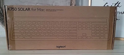 New Logitech K750 Wireless Solar Keyboard for Mac Computer Silver Color - Image 1 of 4