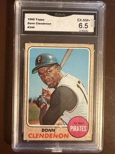 1968 Topps Baseball #344 - Pittsburgh Pirate 1B Donn Clendenon GMA 6,5 O64 - Imagen 1 de 2