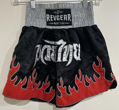 Revgear Muay Thai Flame Training Shorts Size YMed MMA Kickboxing  - Image 1 of 4