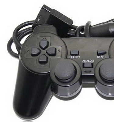 GÉNÉRIQUE / SANS MARQUE Manette PS2 Analogique Vibrantes Noires