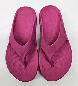 OOFOS OOriginal Thong Womens Size 8 Hot Pink Thong Flip Flop Sport Sandals - Picture 1 of 8