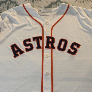 Maglia Houston Astros White2019 World Series Majestic Jersey Uomo Tg 2XL - Foto 1 di 7