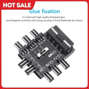1 to 8 Computer Case Fan Hub 4PIN D-type Cooling Speed Controller for 8-way Fans - Afbeelding 1 van 3