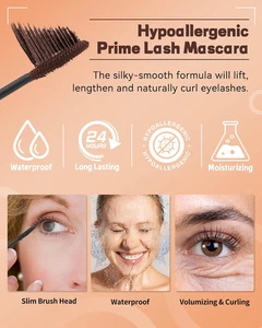 Rímel para Mujer Mayor 60 Plus, Rímel Marrón Volumen y Largo para Maduras con... - Imagen 1 de 12