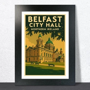 Belfast City Hall Travel Poster - Picture 1 of 7
