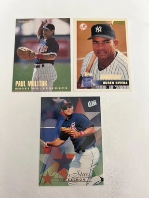 (3) 96 -FLEER UPDATE MOLITOR# U-56-TOPPS RIVERA R.C.#138-FLEER ULTRA SALMON#589 - Image 1 of 2