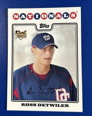 2008 Topps Baseball Ross Detwiler RC Washington Nationals #92 - Image 1 of 2