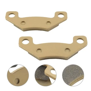 2Pcs Champagne Gold Brass Fiber Brake Pads Fit For For JOHN DEERE Gator HPX 4x4 - Picture 1 of 11