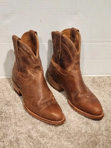 Tecovas The Daisy Damen 5 B Braun Leder Western Stiefeletten 2002 Gebraucht - Bild 1 von 13