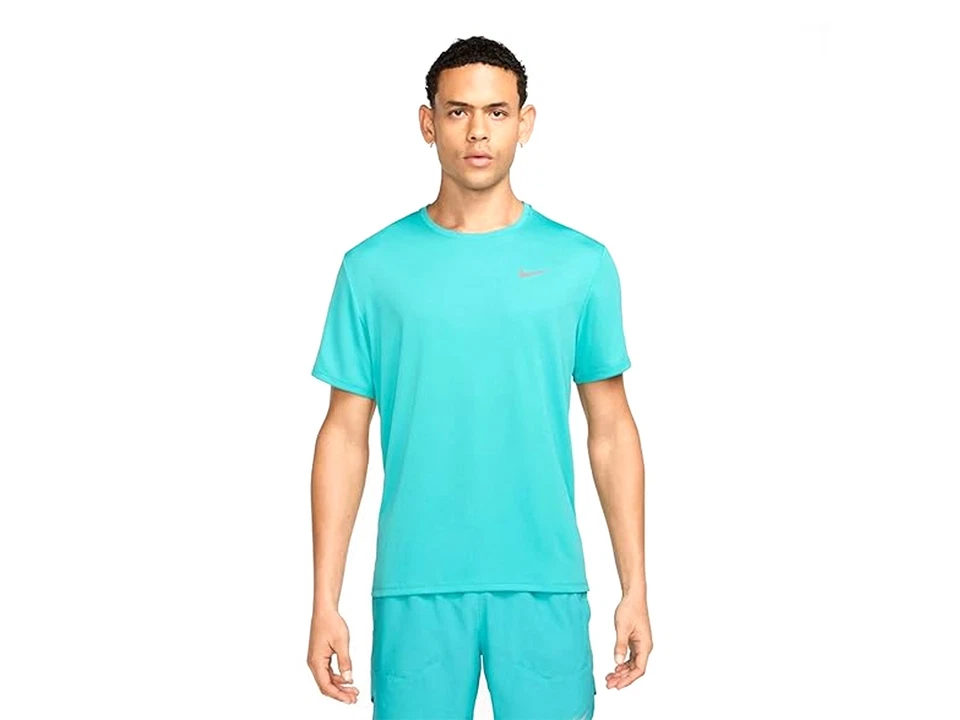 NIKE T-SHIRT TECNICA RUNNING PALESTRA UOMO  DV9315 345  M DF UV MILER SS DUSTY C - Immagine 1 di 2