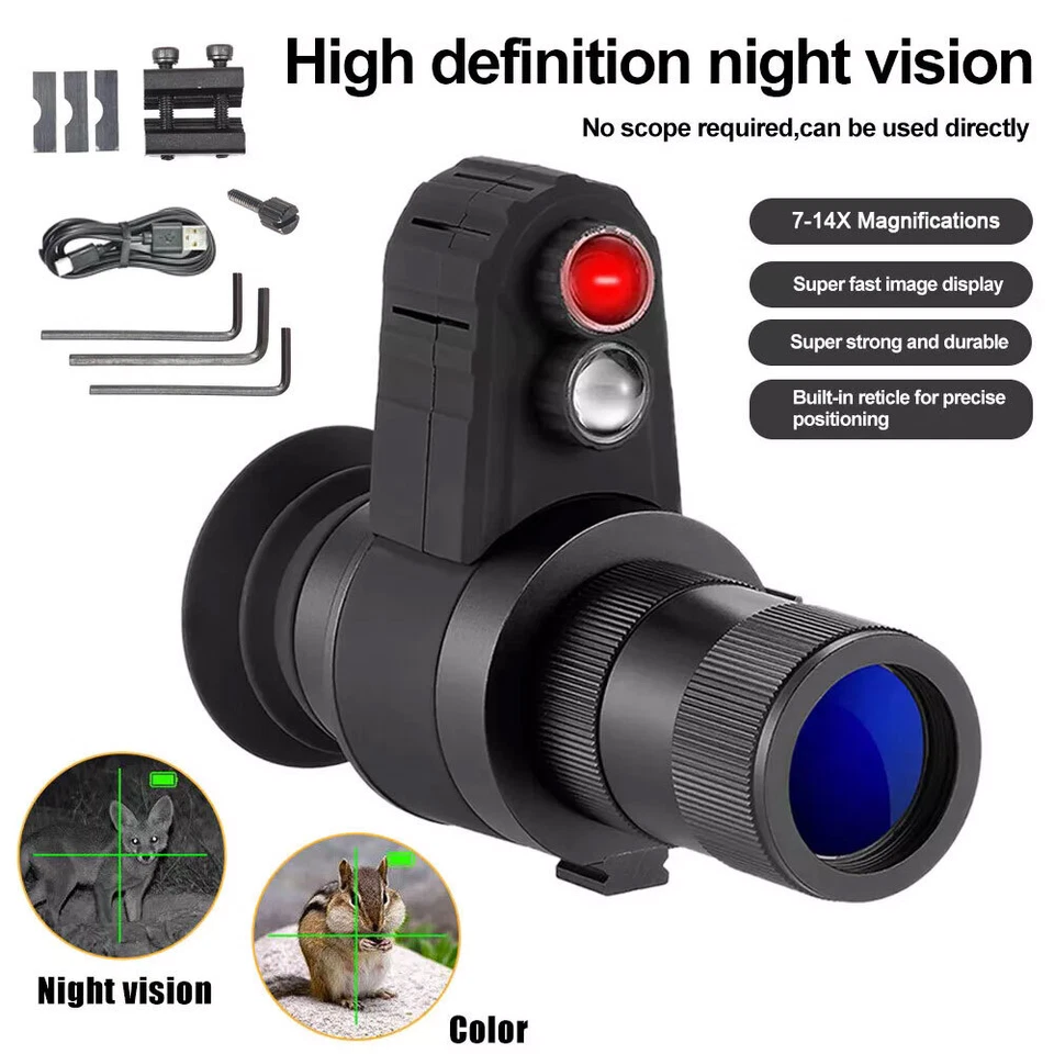 CYF-F+ Cross Cursor Digital Night Vision Monocular 850nm Infrared Scope Hunting - Image 1 of 4