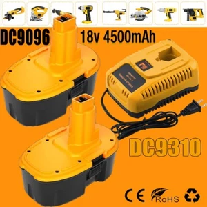 1/2/4Pcs 4.5Ah For Dewalt 18v Battery Ni-MH DC9096 DC9098 DW9096/ DC9310 Charger - Picture 1 of 29