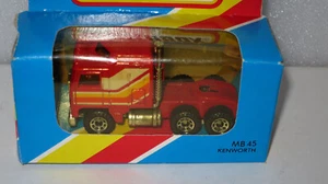 MATCHBOX SUPERFAST 1/75 MB-45 KENWORTH CAB TRUCK RED 1981 BLUE BOXES - Picture 1 of 4