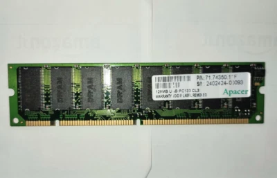 Memoria RAM 128 Mb Apacer Unb pc133 cl3 P/N: 71.74350.11F 168p - Immagine 1 di 4