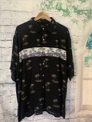 Camisa Hawaiana Knightsbridge Para Hombre Talla Plus 2X Palmera Aloha Mangas Cortas Foto 1 de 4