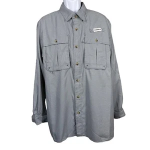 Magellan Fish Gear Mens Sz L Angler Fit Checked Convertible Sleeve Vented Shirt - Picture 1 of 12