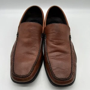 RJ Colt Men’s Size 10 1/2 Brown Leather Slip On Loafers - Picture 1 of 14