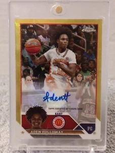 Aden Holloway 2023 Topps Chrome McDonalds AA Yellow Refractor RC Auto 69/75 - Bild 1 von 2