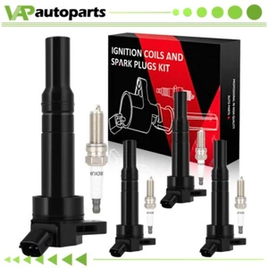 4 For 2012-2019 Kia Soul 2.0L L4 Ignition Coil & Spark Plug - Picture 1 of 8
