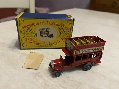 Matchbox Lesney Models of Yesteryear n°2 Bus a due piani 1:60 anni 70 in box - Immagine 1 di 4