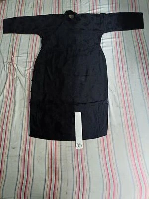 Antigua túnica de seda de la dinastía Qing china, disfraz bordado vintage coleccionable Foto 1 de 4