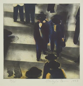 CHRISTOPHER BROWN '1929' 1993 SIGNED Limited Edition Etching Print #31/35 Framed - Picture 1 of 23