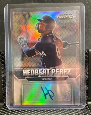 Hedbert Perez 2022 Prizm Draft Picks Silver Autograph - Brewers - Image 1 of 2
