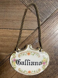 Vtg GALLIANO Italian Porcelain Ceramic Bottle Chain Labels Made for M. E. Duncan - Picture 1 of 2