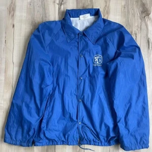 VTG 80s Quaker Oats Promo Button-Up Jacket Size XL Made in USA Embroidered Logo - Picture 1 of 12