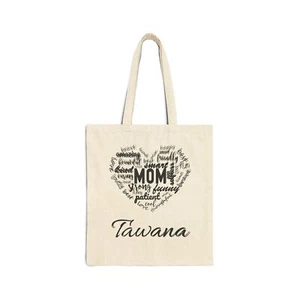 Mom Heartfelt Words Cotton Canvas Tote Bag, Mother Gift Appreciation Present - Picture 1 of 9