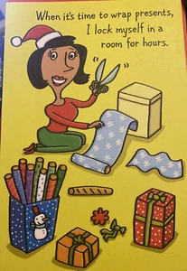 Christmas, Holiday Season, Funny, Wrapping Presents , RPG, Greeting Card  - Picture 1 of 5