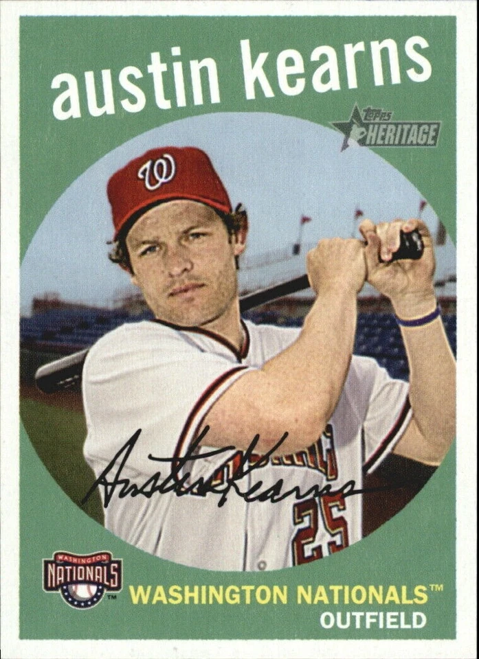 2008 Topps Heritage Baseball #179 Austin Kearns Washington Nationals - Image 1 of 1