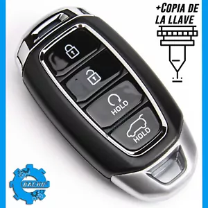 NUEVO LLAVE FUNDA 4 BOTONES PARA HYUNDAI KONA SANTA FE + COPIA DE LA LLAVE - Imagen 1 de 9