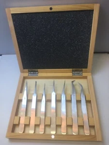 Pinzette Pro Qualität 7er Set Uhr Reparaturwerkzeug Juweliere Uhrmacher - Bild 1 von 15