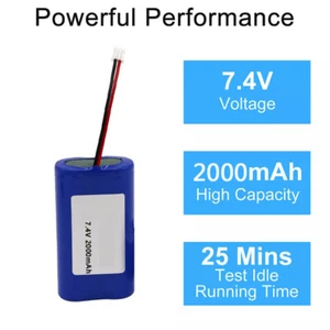Batería 7.4V 2000mAh Batería para RC Heli DH 9101 9053 MJX F45 645 T23 T55 - Imagen 1 de 8