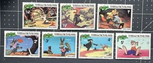 TURKS & CAICOS Sc# 496-501 DISNEY CHRISTMAS ISSUE Short set of 7 stamps 1981 MH - Picture 1 of 1