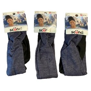 Scunci 21598-G 3x 2-Count Jean Style Headwraps Hair Accessory New - Picture 1 of 4