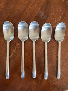 Ikea Stainless Steel Place Soup Spoon Data Satin Round Tip Flatware Set 5 China - Picture 1 of 3