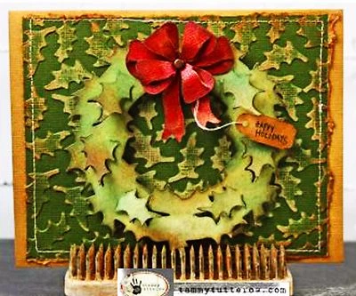Sizzix Holly Pattern & Wreath Emboss 2-pk set #658269 Retail $10.99 Wonderful! - Image 1 of 3