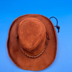 Australian Outback Collection Leather Cowboy Hat Large Brown Western - Picture 1 of 7