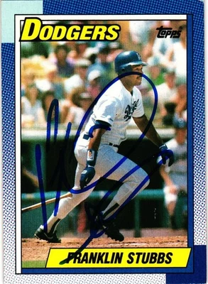 Franklin Stubbs Signed #56 1990 Topps MLB Baseball card AUTO Dodgers - Image 1 of 2