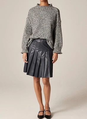 J. Suéter Crew preto carbono marfim gola redonda tamanho extra grande - Imagem 1 de 4