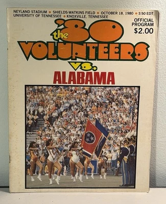 Tennessee Volunteers and Alabama Crimson Tide Game Day Program October 18, 1980 - Image 1 of 4