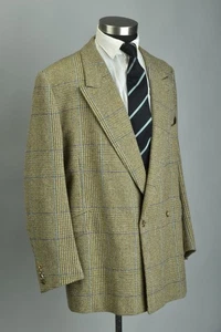 Savile Row Tweed Double Breasted Sports Jacket. Norton 1992 Tailored. ZJB - Picture 1 of 9