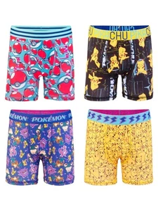 Pokemon Poly Athletic Boxer Brief Boys 4-Pack, Pokemon, X-Small - Picture 1 of 1