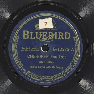 CHARLIE BARNET Cherokee / Stay Up Stan All Night Record Man BLUEBIRD B-10373 VG- - Picture 1 of 4