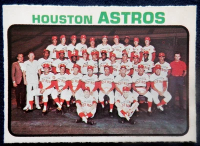 Houston Astros Team Photo / Records card 158, 1973 MLB - Larry Dierker, Reuss - Image 1 of 2