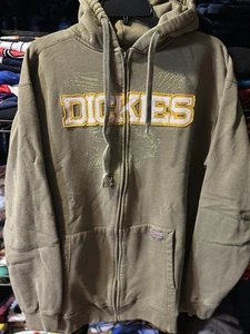 Dickies Y2K Hoodie Herren Medium Grün Full Zip Sweatshirt Original Skater Grunge - Bild 1 von 7